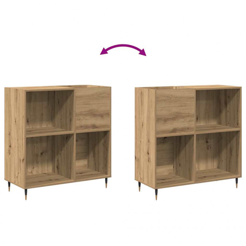 Szafka na płyty winylowe z półką dąb artisan 85 x 38 x 89 cm