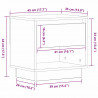Szafka Nocna z szufladą 2 pcs Stare drewno 45 x 34 x 44 cm