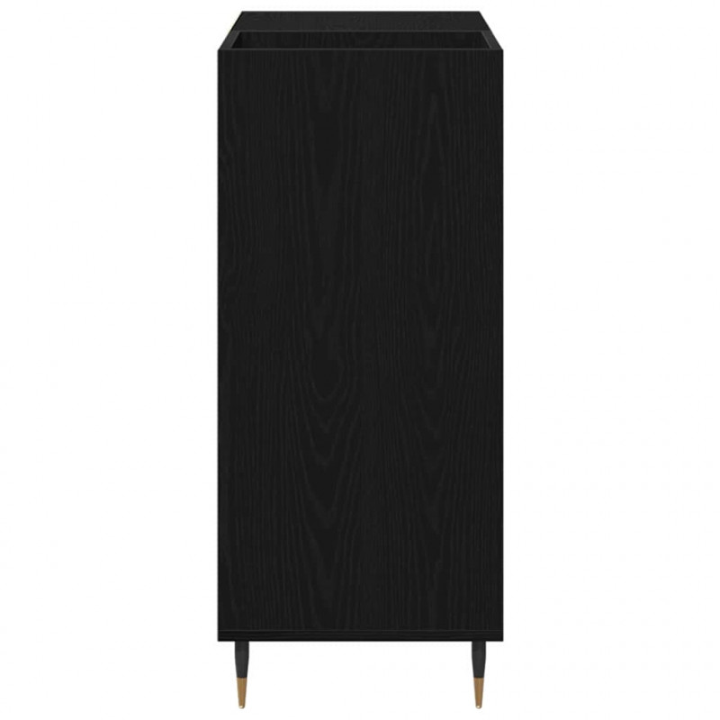 Szafka na płyty winylowe z półką Czarny Dąb 85 x 38 x 89 cm