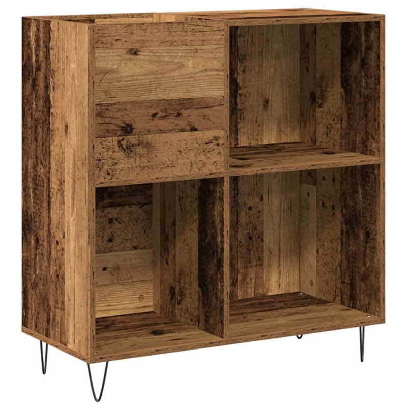 Szafka na płyty winylowe z półką Stare drewno 85 x 38 x 89 cm