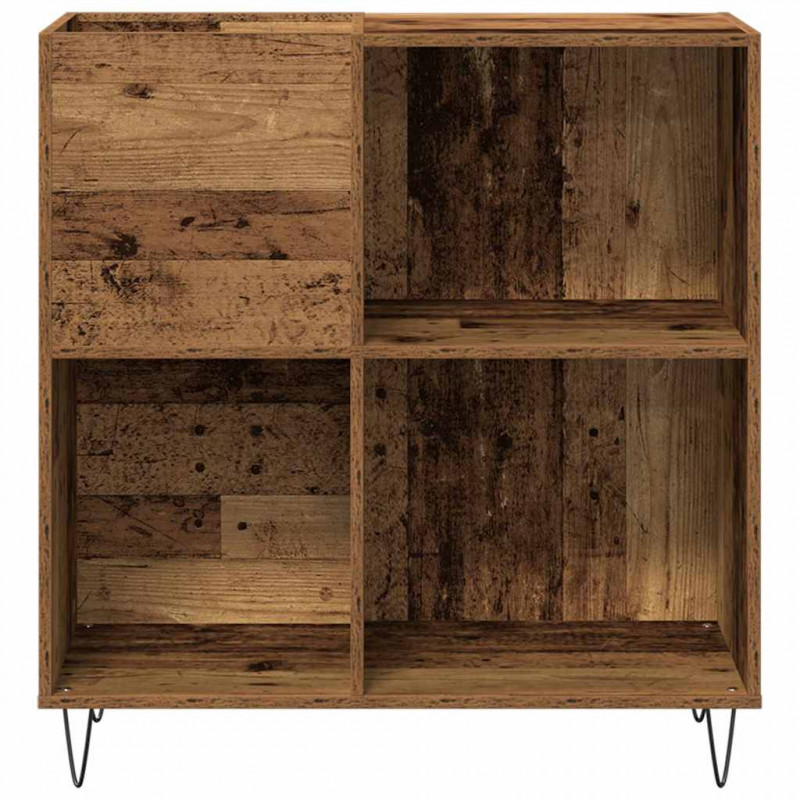 Szafka na płyty winylowe z półką Stare drewno 85 x 38 x 89 cm