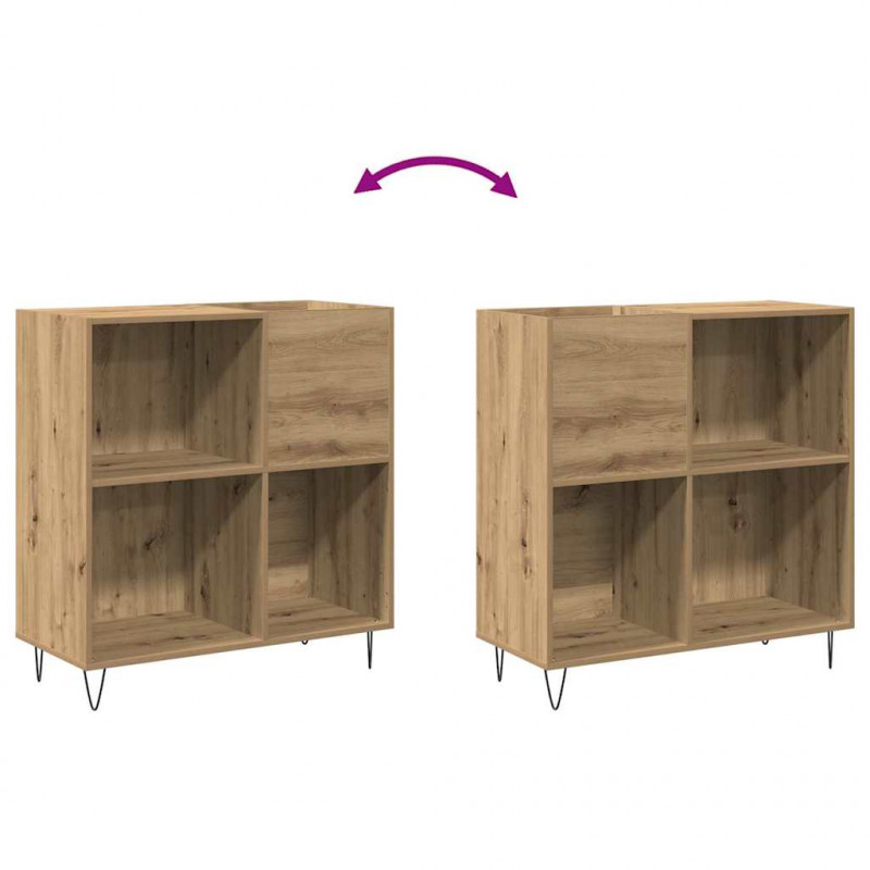 Szafka na płyty winylowe z półką dąb artisan 85 x 38 x 89 cm