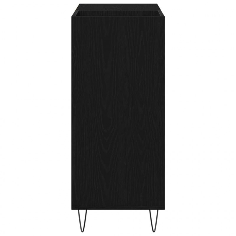 Szafka na płyty winylowe z półką Czarny Dąb 85 x 38 x 89 cm