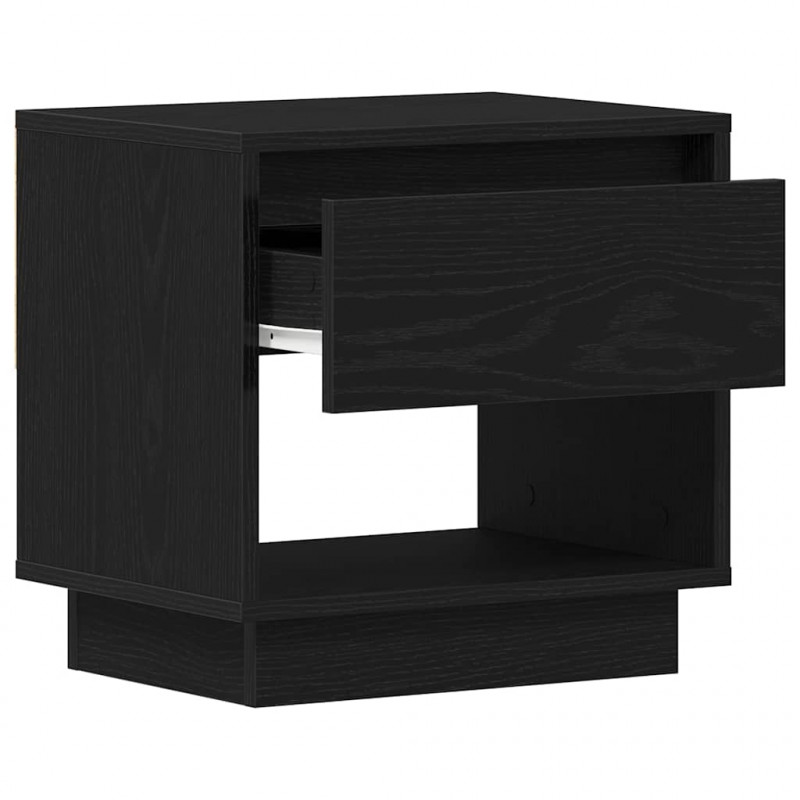 Szafka Nocna z szufladą 2 pcs Czarny Dąb 45 x 34 x 44 cm