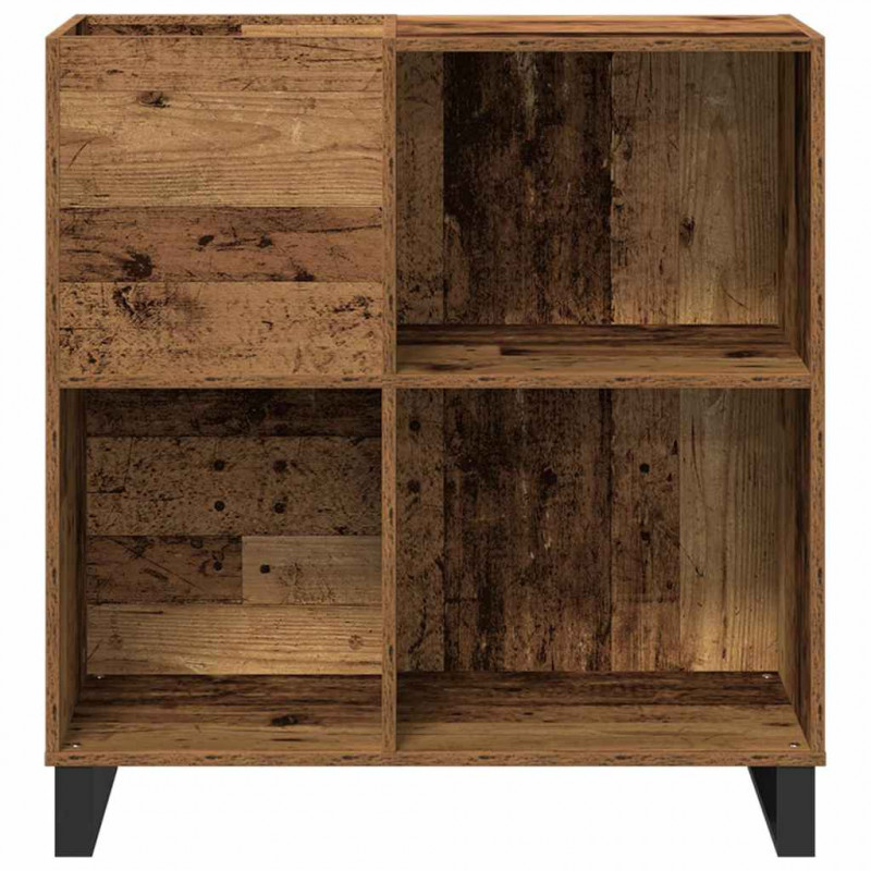 Szafka na płyty winylowe z półką Stare drewno 85 x 38 x 89 cm