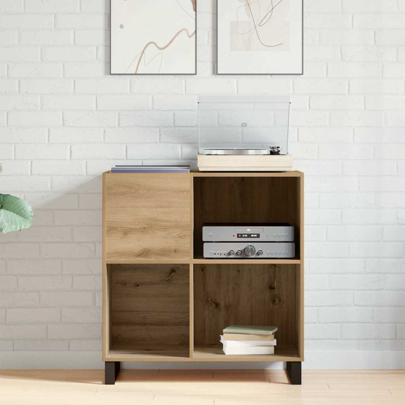 Szafka na płyty winylowe z półką dąb artisan 85 x 38 x 89 cm