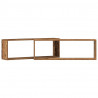 Półki ścienne z półką 2 pcs Stare drewno 80 x 15 x 26 cm