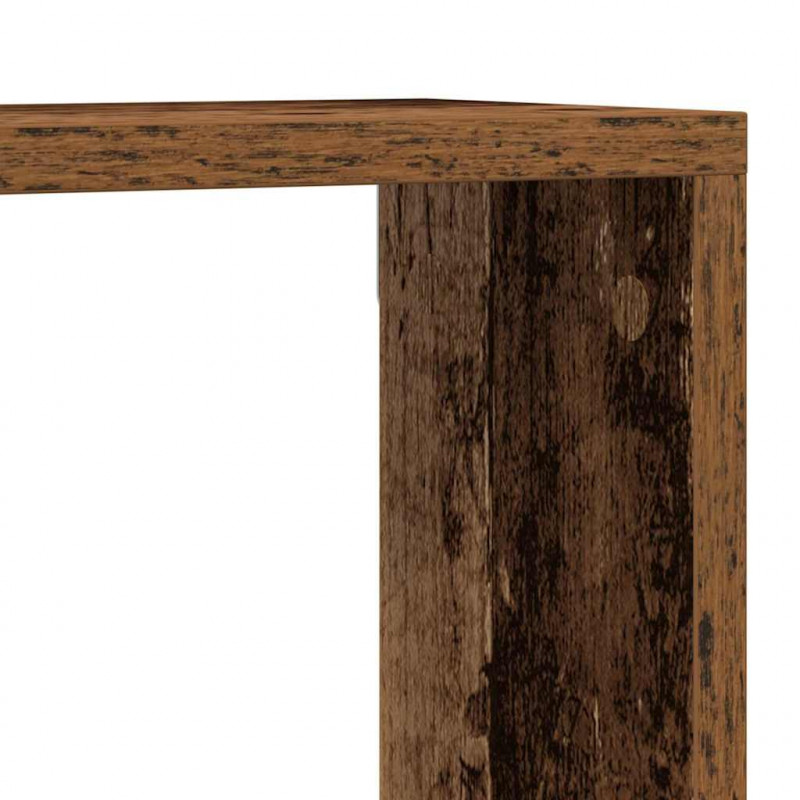 Półki ścienne z półką 2 pcs Stare drewno 80 x 15 x 26 cm