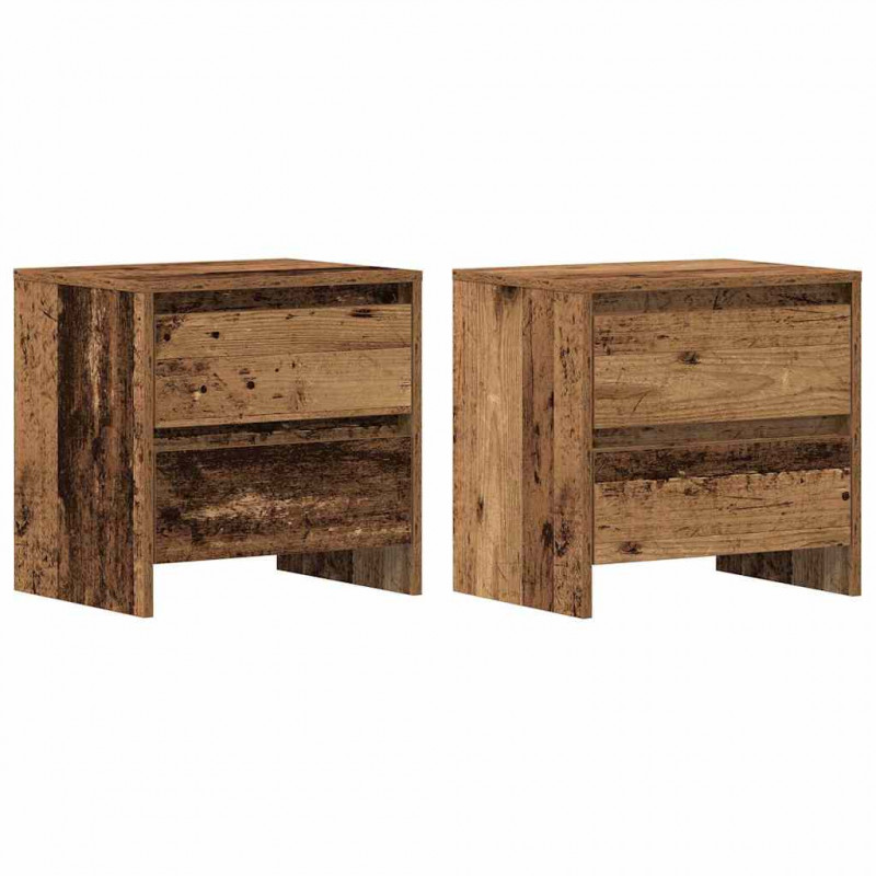 Szafka Nocna z szufladą 2 pcs Stare drewno 45 x 34 x 44,5 cm