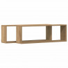 Półki ścienne z półką 2 pcs Dąb rzemieślniczy 80 x 15 x 26 cm