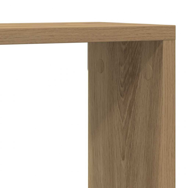 Półki ścienne z półką 2 pcs Dąb rzemieślniczy 80 x 15 x 26 cm