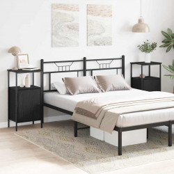 Szafka Nocna 2 pcs Czarny Dąb 41 x 31 x 80 cm