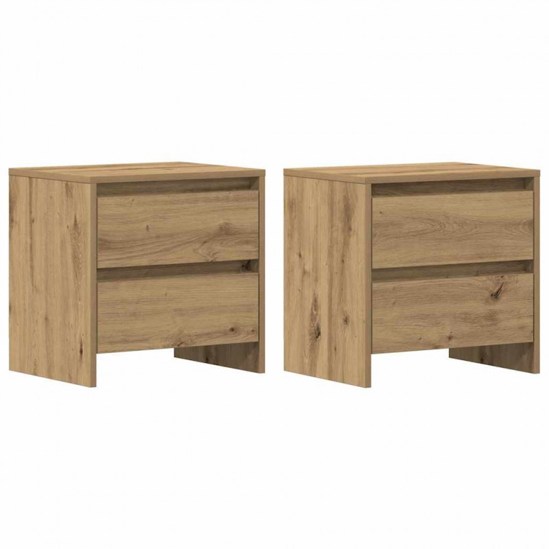 Szafka Nocna 2 pcs Dąb rzemieślniczy 45 x 34 x 44,5 cm