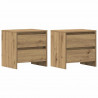 Szafka Nocna 2 pcs Dąb rzemieślniczy 45 x 34 x 44,5 cm