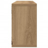 Półki ścienne z półką 4 pcs Dąb rzemieślniczy 80 x 15 x 26 cm