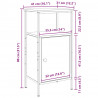 Szafka Nocna 2 pcs Czarny Dąb 41 x 31 x 80 cm