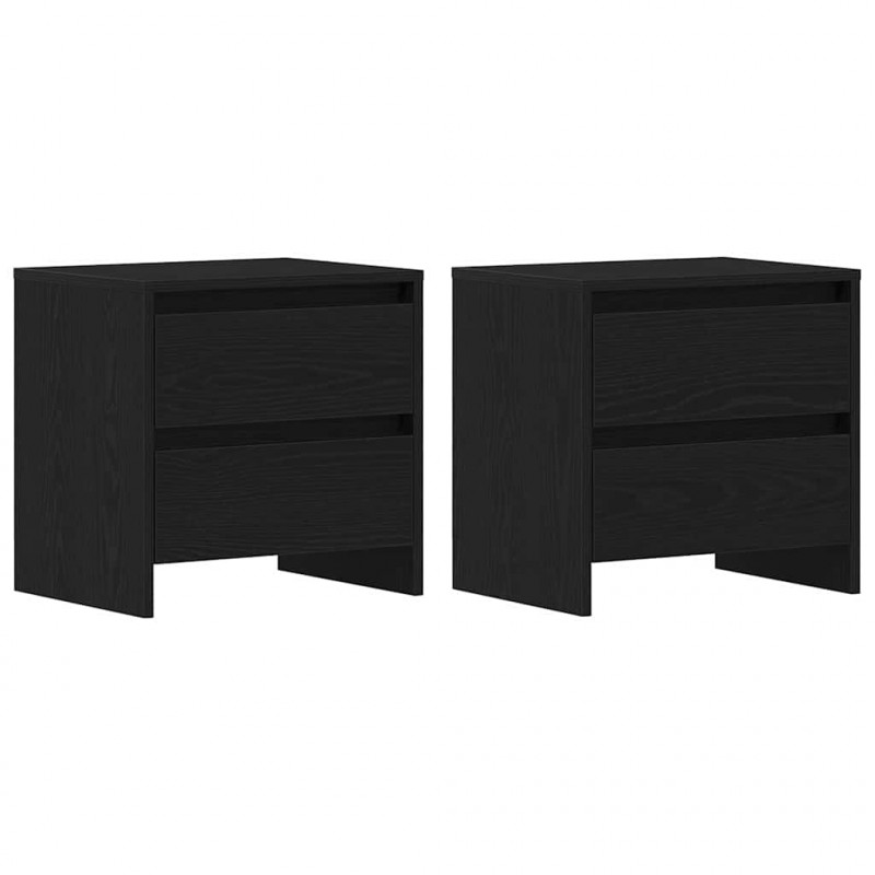 Szafka Nocna z szufladą 2 pcs Czarny Dąb 45 x 34 x 44,5 cm