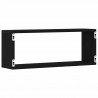 Półki ścienne z półką 2 pcs Czarny Dąb 60 x 15 x 23 cm