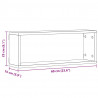 Półki ścienne z półką 2 pcs Czarny Dąb 60 x 15 x 23 cm