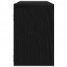 Półki ścienne z półką 4 pcs Czarny Dąb 60 x 15 x 23 cm