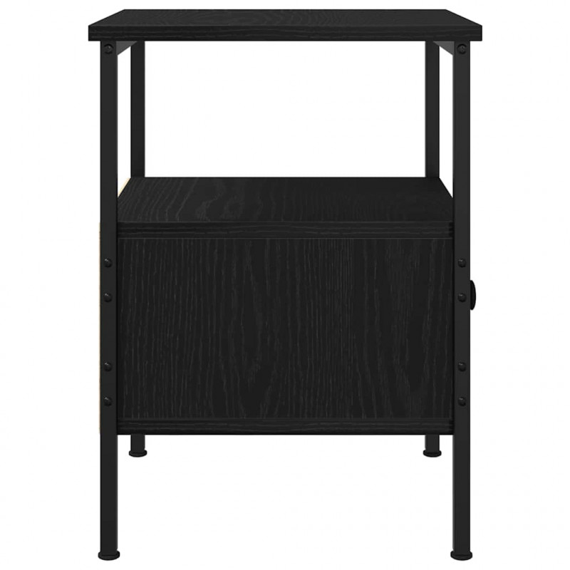Szafka Nocna z szufladą 2 pcs Czarny Dąb 34 x 36 x 50 cm