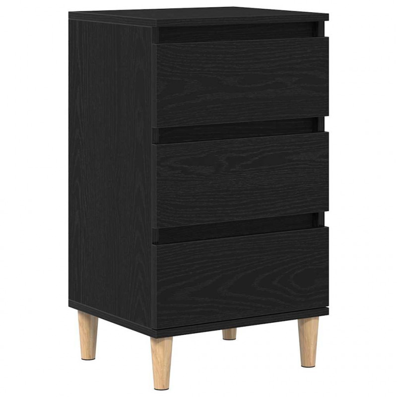 Szafka Nocna Czarny Dąb 40 x 35 x 70 cm Materiał drewnopochodny