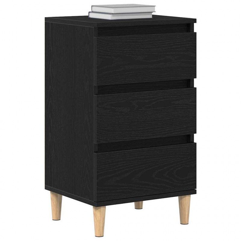 Szafka Nocna Czarny Dąb 40 x 35 x 70 cm Materiał drewnopochodny