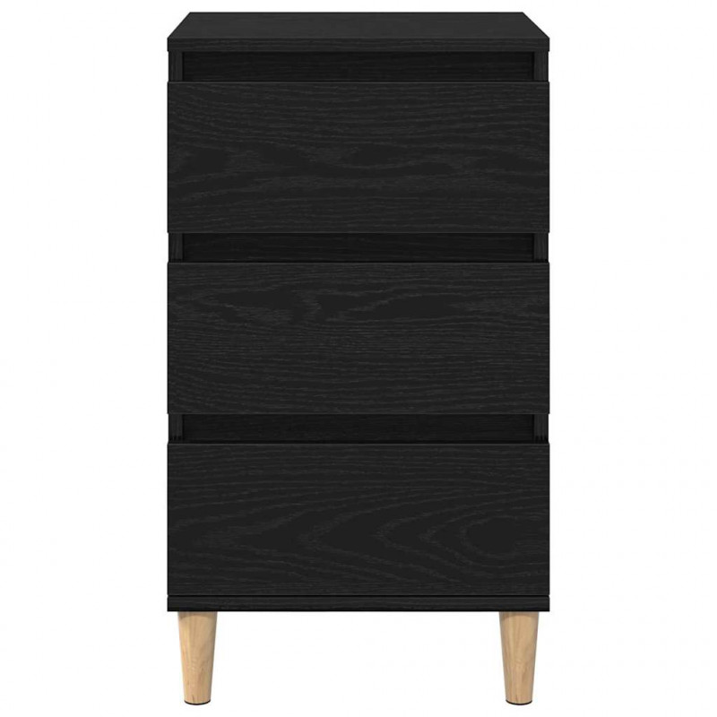 Szafka Nocna Czarny Dąb 40 x 35 x 70 cm Materiał drewnopochodny