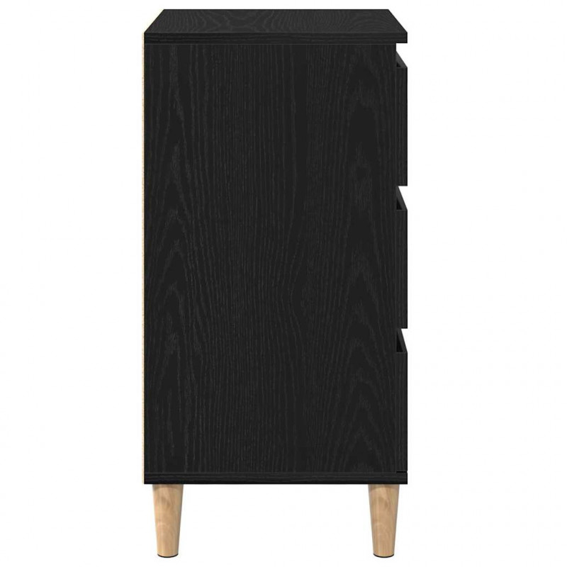 Szafka Nocna Czarny Dąb 40 x 35 x 70 cm Materiał drewnopochodny