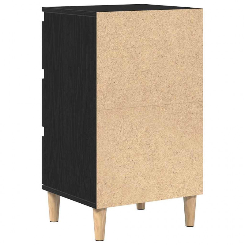 Szafka Nocna Czarny Dąb 40 x 35 x 70 cm Materiał drewnopochodny