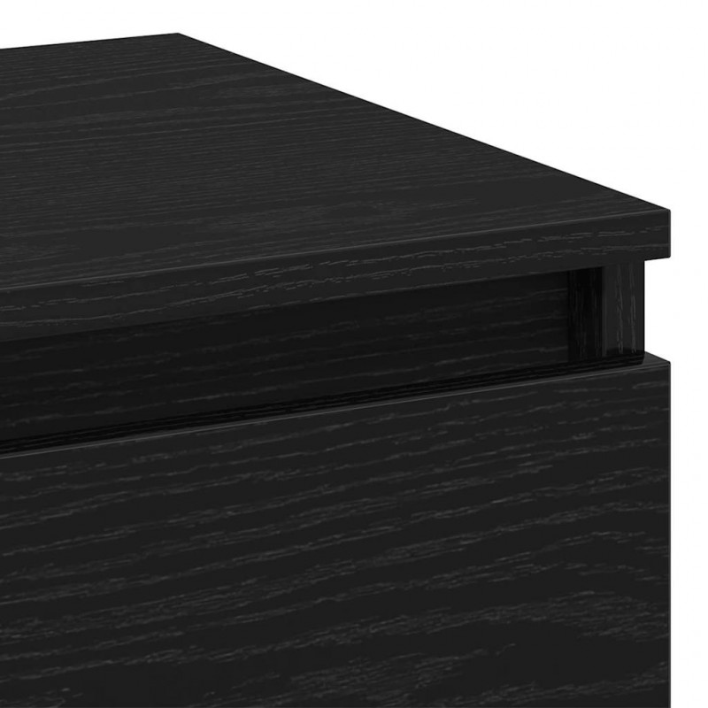 Szafka Nocna Czarny Dąb 40 x 35 x 70 cm Materiał drewnopochodny