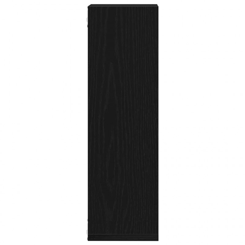 Półka ścienna z półką 2 pcs Czarny Dąb 50 x 15 x 85 cm