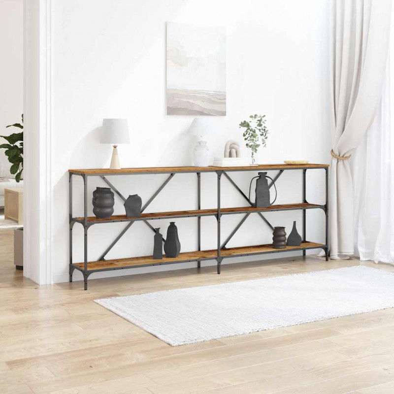 Konsola Stare drewno 200 x 30 x 75 cm Materiał drewnopochodny