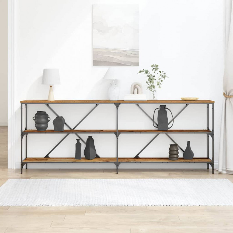 Konsola Stare drewno 200 x 30 x 75 cm Materiał drewnopochodny