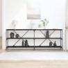 Konsola Czarny Dąb 200 x 30 x 75 cm Materiał drewnopochodny