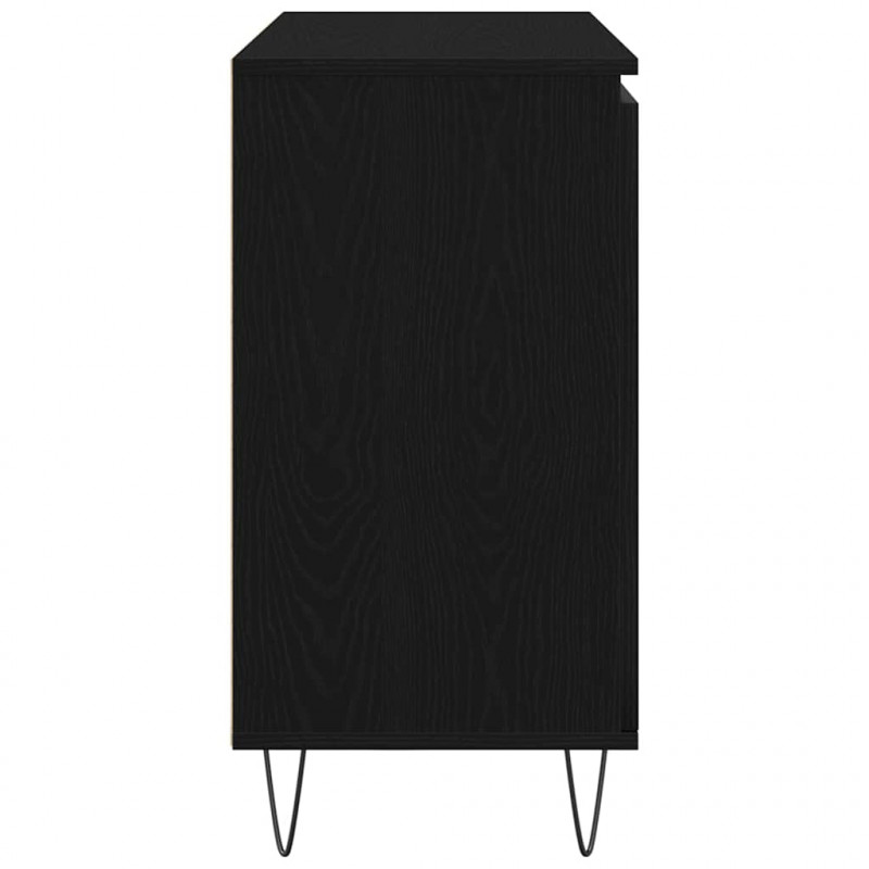 Bufet Czarny Dąb 101,5 x 35 x 70 cm Materiał drewnopochodny