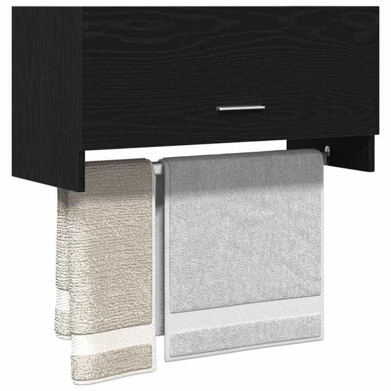 Garderoba Czarny Dąb 70 x 32,5 x 35 cm Materiał drewnopochodny