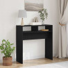 Konsola Czarny Dąb 78 x 30 x 80 cm Materiał drewnopochodny