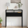 Konsola Czarny Dąb 78 x 30 x 80 cm Materiał drewnopochodny