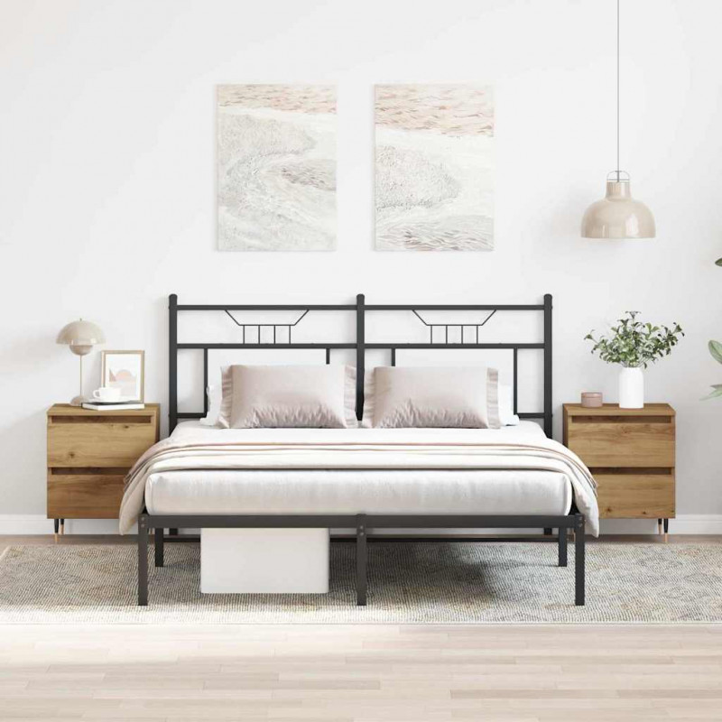 Szafka Nocna z szufladą 2 pcs Dąb rzemieślniczy 40 x 35 x 50 cm