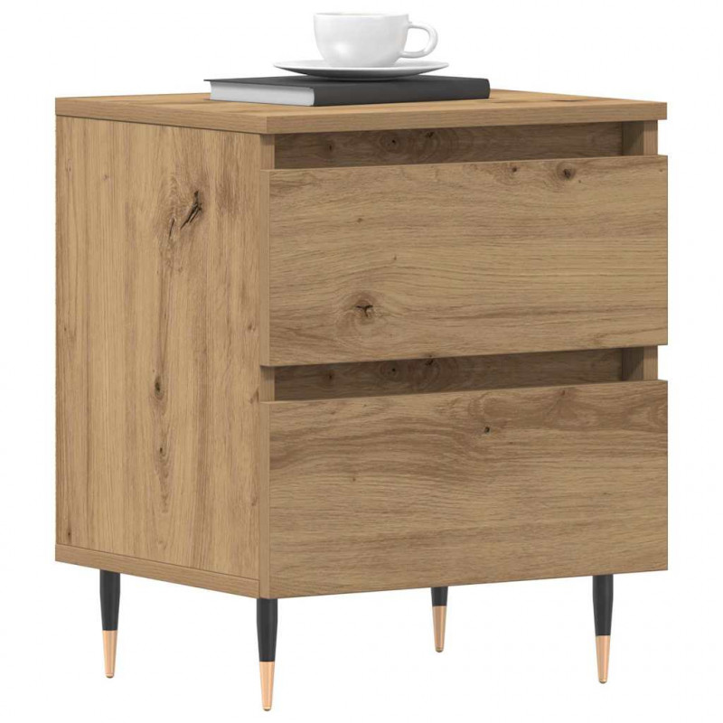 Szafka Nocna z szufladą 2 pcs Dąb rzemieślniczy 40 x 35 x 50 cm