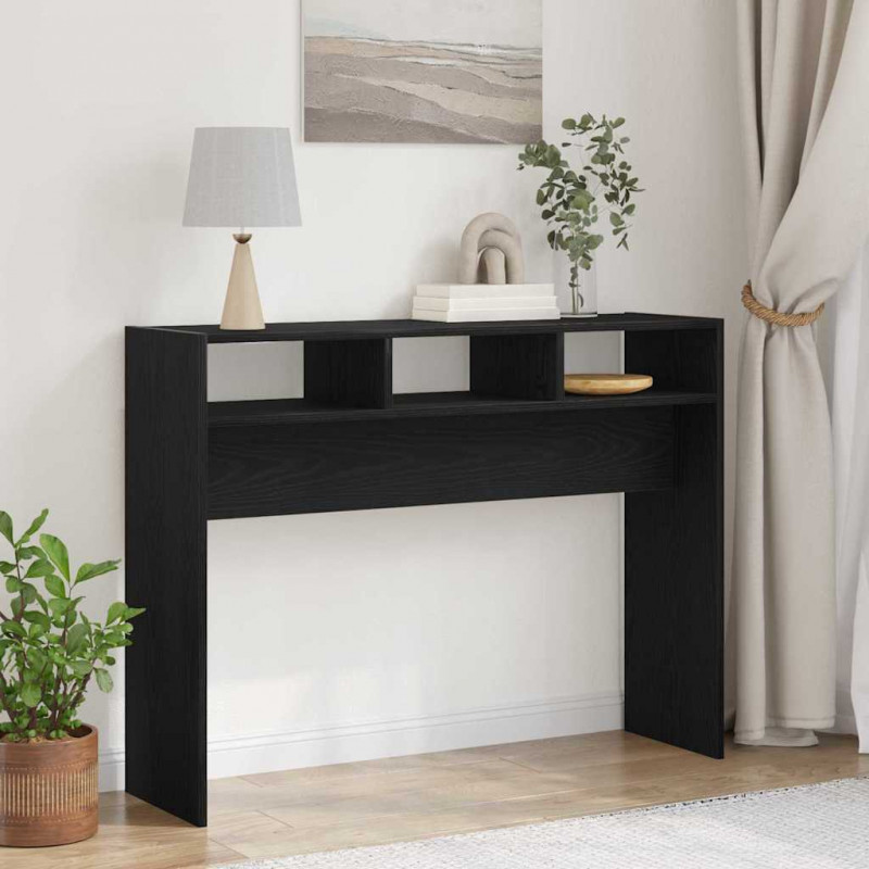 Konsola Czarny dąb 105 x 30 x 80 cm Materiał drewnopochodny