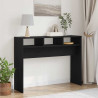 Konsola Czarny dąb 105 x 30 x 80 cm Materiał drewnopochodny