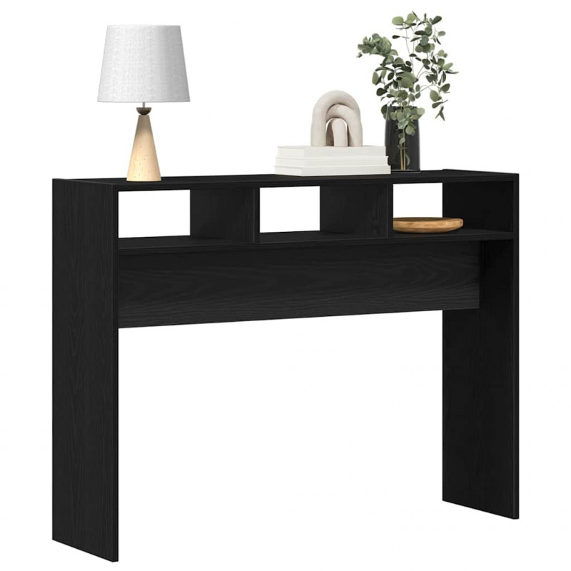 Konsola Czarny dąb 105 x 30 x 80 cm Materiał drewnopochodny
