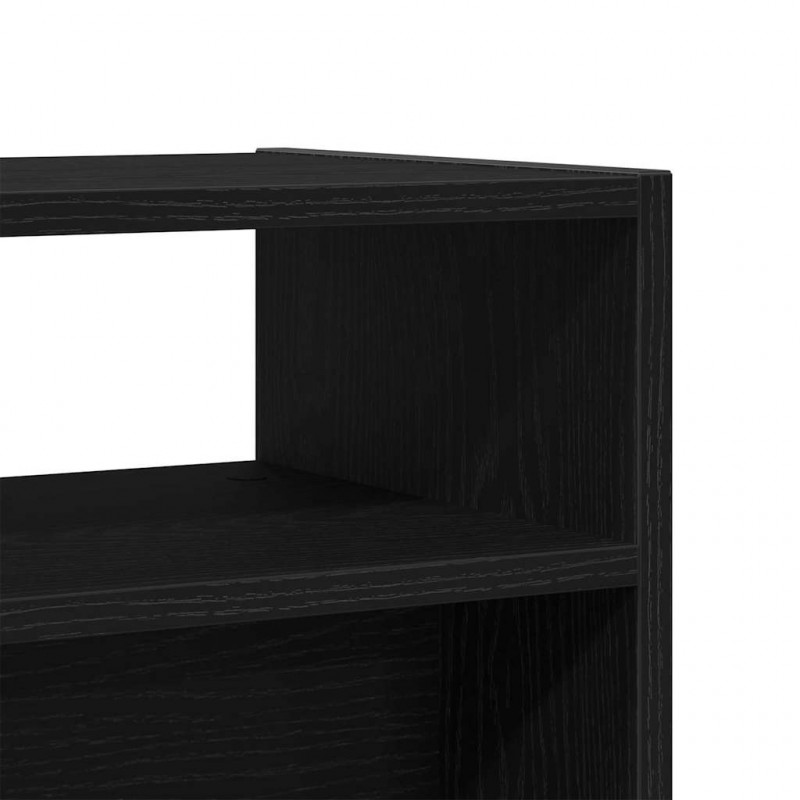Konsola Czarny dąb 105 x 30 x 80 cm Materiał drewnopochodny