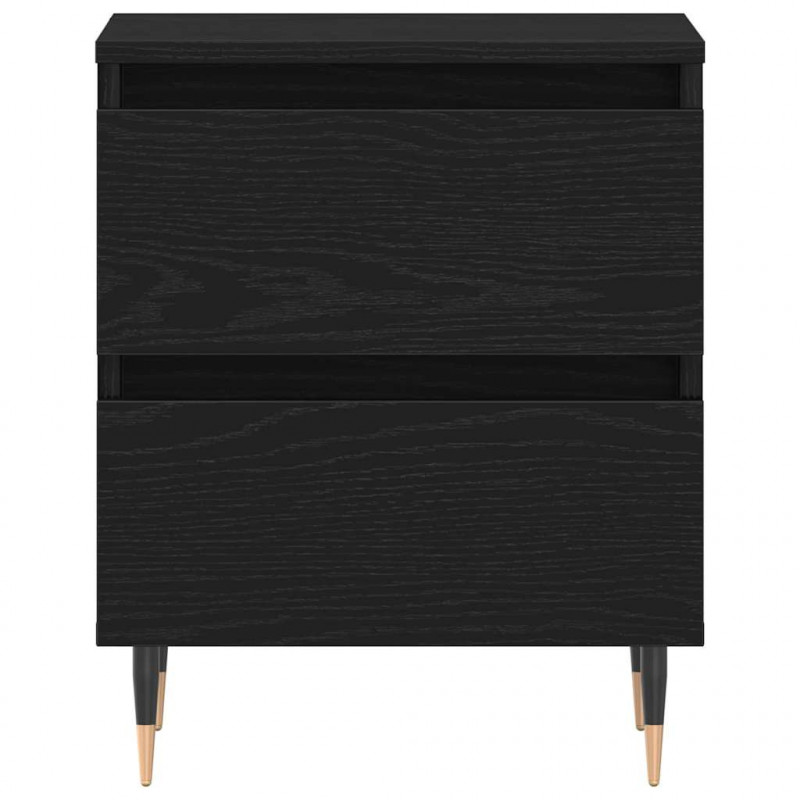 Szafka Nocna Czarny Dąb 40 x 35 x 50 cm Materiał drewnopochodny