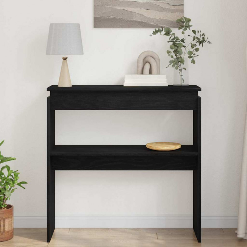 Konsola Czarny Dąb 80 x 30 x 80 cm Materiał drewnopochodny