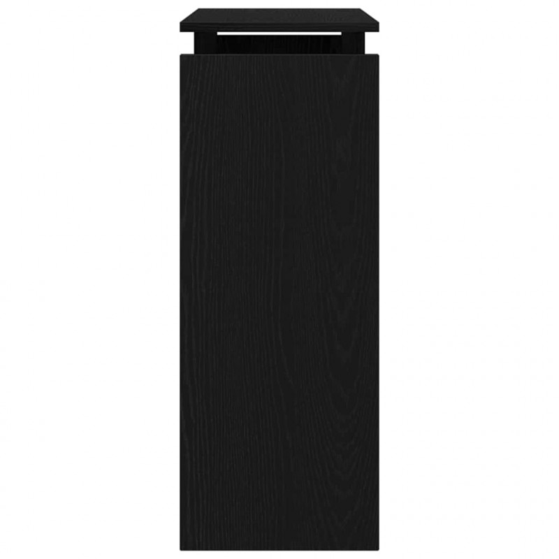 Konsola Czarny Dąb 80 x 30 x 80 cm Materiał drewnopochodny