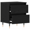 Szafka Nocna z szufladą 2 pcs Czarny Dąb 40 x 35 x 50 cm