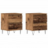 Szafka Nocna z szufladą 2 pcs Stare drewno 40 x 35 x 50 cm